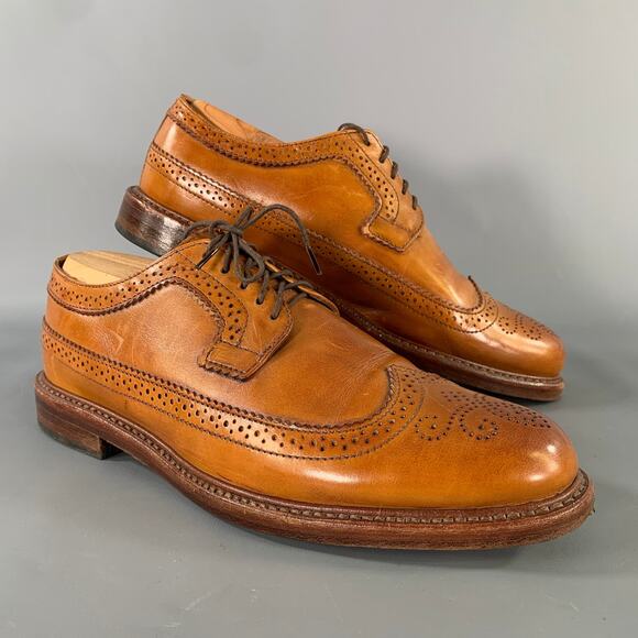 RANCOURT & CO. Size 9 Tan Caramel Leather Wingtip Lace Up Shoes
